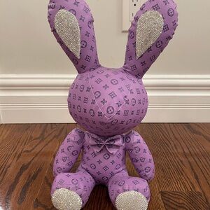 Purple Patterned Bunny Decor